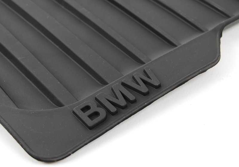 Alfombrillas de goma delanteras antracita OEM 51472231953 para BMW X5 E70, X5 E70 LCI, X6 E71. Original BMW.