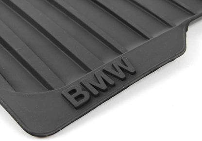 Alfombrillas de goma delanteras antracita OEM 51472231953 para BMW X5 E70, X5 E70 LCI, X6 E71. Original BMW.