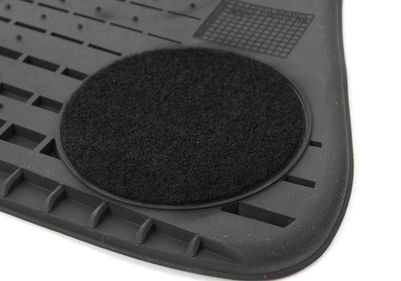 Alfombrillas de goma delanteras antracita OEM 51472231953 para BMW X5 E70, X5 E70 LCI, X6 E71. Original BMW.