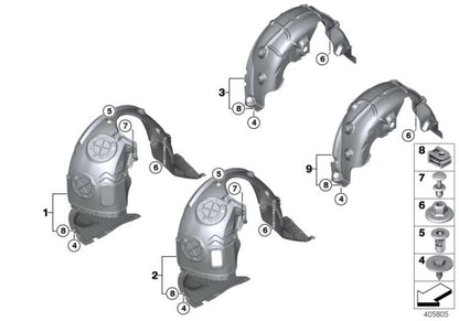 Tampa da roda traseira direita OEM 51717346040 para MINI Clubman F54, F54 LCI. MINI originais.