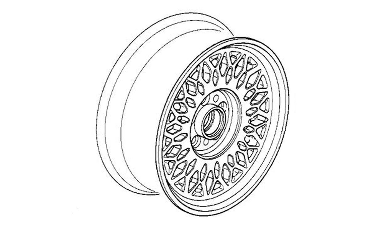 Llanta de aleación 390x180 TD ET:19 OEM 36111180991 para BMW E34 y E32. Compatible con modelos 518i manual y automático. Original BMW.
