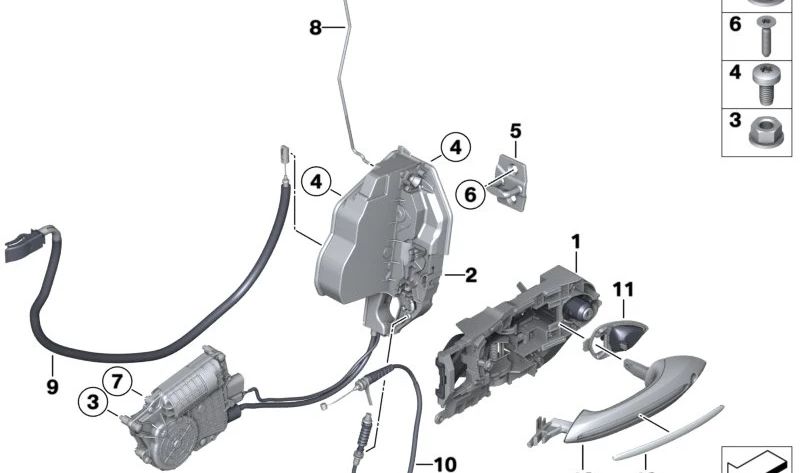 Barra de accionamiento izquierda OEM 51217227735 para BMW F12, F13. Original BMW.