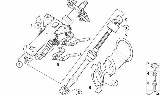 OEM 32306768510 Adjusting Lever for BMW 5 Series (E60, E61). Original BMW.