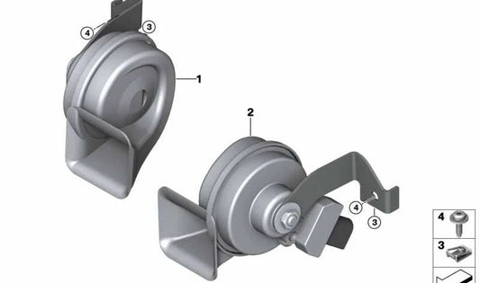 Bocina aguda electrónica OEM 61335A70C89 para MINI Countryman F60, F60 LCI. Original MINI.