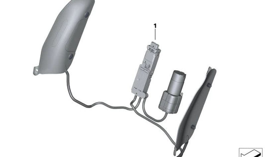 Ajuste lateral del respaldo OEM 52108747688 para BMW G80, G80N, G81, G81N, G82, G82N, G83, G83N, F90N. Pieza original BMW.
