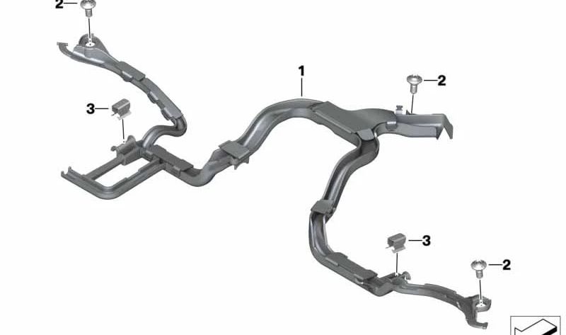 Conducto de cables motor OEM 12518404154 para BMW Motorrad R1200GS, R1200R, R1200RS, R1200RT, R nineT, HP2, R1200S, Megamoto, R1150GS, R1150R, R1150RT. Original BMW Motorrad.