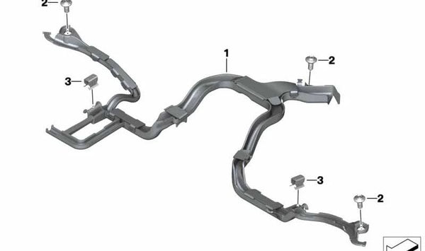 Conducto de cables motor OEM 12518404154 para BMW Motorrad R1200GS, R1200R, R1200RS, R1200RT, R nineT, HP2, R1200S, Megamoto, R1150GS, R1150R, R1150RT. Original BMW Motorrad.