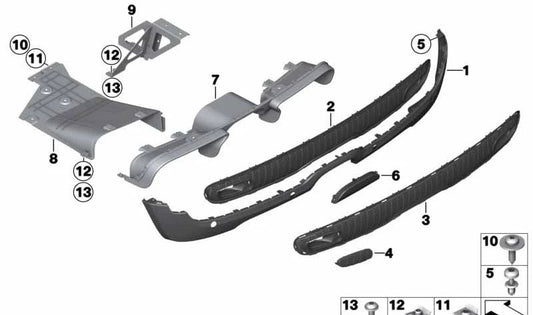 Conducto de aire izquierdo OEM 51747330559 para MINI R55, R56, R57, R58, R59. Original MINI.
