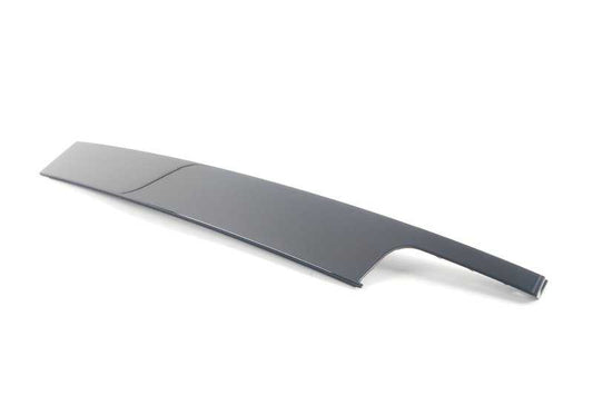 Moldura pilar B puerta delantera derecha OEM 51337263384 para BMW F30, F30N, F31, F31N, F35, F35N, F80, F80N. Color negro brillo. Original BMW.