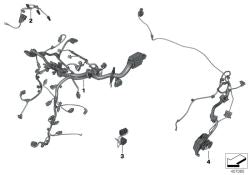 Module d'injecteur de faisceau de câble de moteur pour BMW F20N, F21N, F22, F23, F30, F31, F34, F32, F33, F36 (OEM 12518516259). BMW d'origine