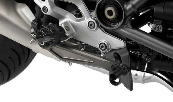 Reposapiés derecho ajustable OEM 77258552072 para motos BMW R 1200 R, R 1200 RS, R 1250 R, R 1250 RS. Original BMW Motorrad.