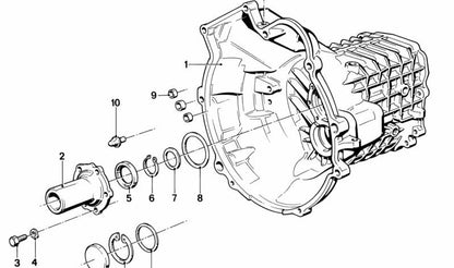 Arandela de ajuste OEM 23121209426 para BMW E21. Compatible con modelos: 315, 316, 318 con cambio manual. Medidas 42x52x1,0 mm. Original BMW.
