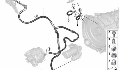 Cable de masa OEM 12428648003 para BMW F20, F22, F23, F30, F31, F34, F32, F33, F36. Compatible con versiones M140i, M240i y más. Original BMW.