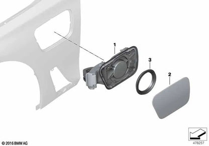 Compuerta de carga OEM 51917358861 para BMW Serie 7 G11, G12, 740e, 745e y más. Original BMW.