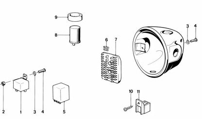 Interruptor de luces emergencia OEM 61311358194 para BMW R50, R60, R75, R80, R90, R100. Original BMW.
