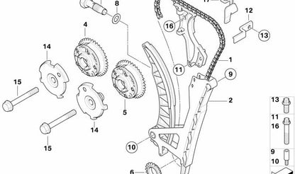 Guía Deslizante para BMW E81, E82, E87, E88, E46, E90, E91, E92, E93, E60N, E84, E83, E85 (OEM 11317505608). Original BMW