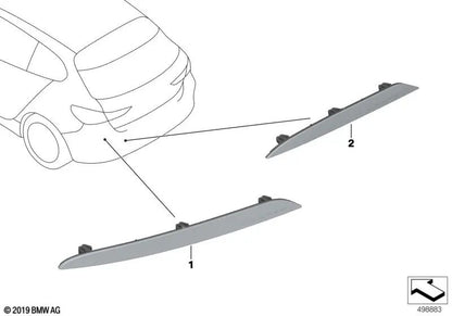 Reflector trasero derecho OEM 63247450640 para BMW Serie 1 F40, 116d, 118d, 118i. Original BMW.
