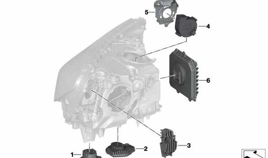 Modulo LED intermittente per la serie BMW 7 G11, G12 (OEM 63117440359). BMW originale.