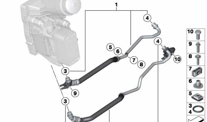 Olio olio Radiatore OEM 17227823998 per BMW F10, F11, F01, F02, E70, F15, E71, F16. BMW originale