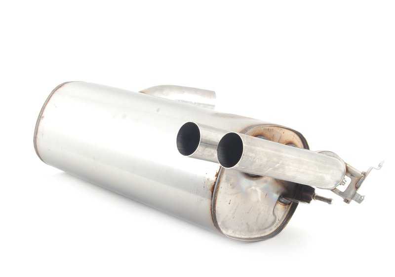 Silencioso trasero con válvula de escape OEM 18307645938 para BMW F30 328i {3er F30 328i: 3A51, 3A52, 3A53, 3A56, 3A57, 3A58, 3A59, 3A60, 3A61, 3A62}. Original BMW.