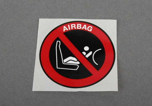 Etiqueta de advertencia airbag pasajero OEM 71212122545 para BMW E81,E82,E87,E88,F20,F21,E36,E46,E90,E91,E92,E93,F82,E34,E39,E60,E61,F07,F10,F11,E63,E64,F12,F13,E38,E65,E66,F01,F02,F04,E31,E84,E83,F25,E53,E70,E71,E72,E85,E86,E89,E52 y MINI R50,R52,R5