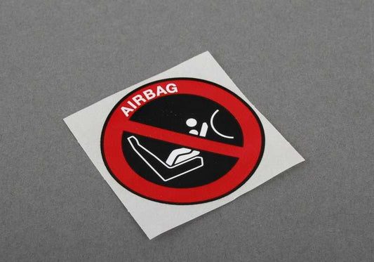 Etiqueta de advertencia airbag pasajero OEM 71212122545 para BMW E81,E82,E87,E88,F20,F21,E36,E46,E90,E91,E92,E93,F82,E34,E39,E60,E61,F07,F10,F11,E63,E64,F12,F13,E38,E65,E66,F01,F02,F04,E31,E84,E83,F25,E53,E70,E71,E72,E85,E86,E89,E52 y MINI R50,R52,R5