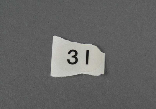 Tank capacity sticker OEM 61667079936 for BMW E60, E61, E63. Original BMW