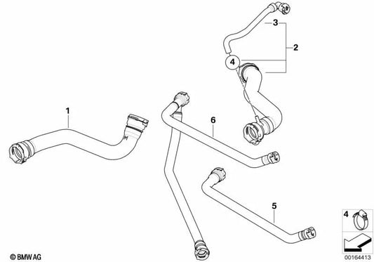 Ticolio del refrigerante per BMW E83N (OEM 17123421987). BMW originale.