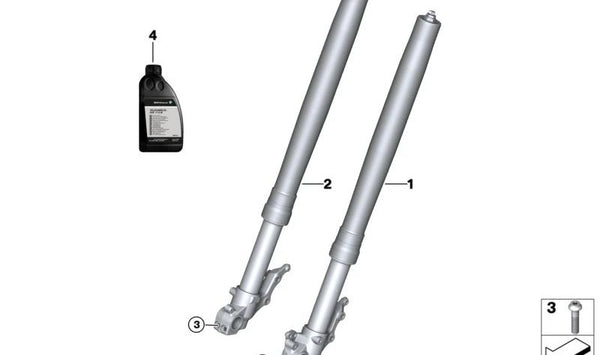 Tornillo ISA M8X35 OEM 07129907380 para motos BMW R1200GS, F850GS, S1000RR... y más. Original BMW Motorrad.
