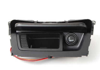 Cenicero de madera gris OEM 51169147981 para BMW E81, E82, E87, E88. Acabado en raíz de álamo. Original BMW.