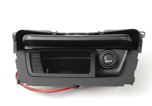 Cenicero de madera gris OEM 51169147981 para BMW E81, E82, E87, E88. Acabado en raíz de álamo. Original BMW.