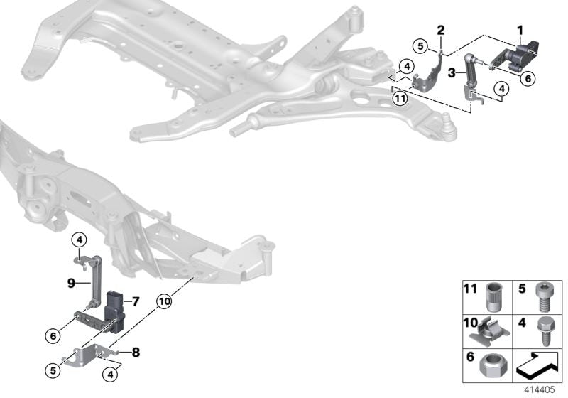 Remache tuerca de cabeza avellanada M6 OEM 07146953045 para MINI R56, F55, F56, F57, Clubman F54, Countryman F60... y más. Original MINI.