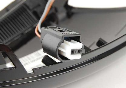 Tapón tapa retrovisor negro brillante derecho OEM 51167906350 para BMW E60, E61, E63, E64. Original BMW.