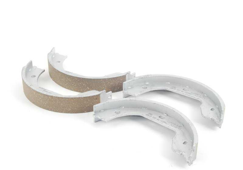 Kit de reparación zapatas freno OEM 34212213314 para BMW E60, E61, E63, E64, E53. Compatible con todos los motores y transmisiones indicados. Repuesto original BMW.