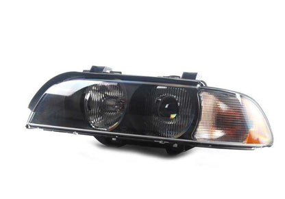 Faro delantero izquierdo Xenón con intermitente blanco OEM 63128379677 para BMW E39. Original BMW.