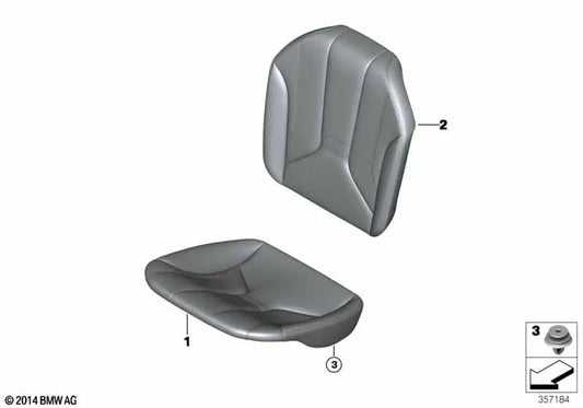 Teil des Polsterledersitzes für mehrere Modelle/Serien von BMW I12, I12N (OEM 52207409982). Original BMW