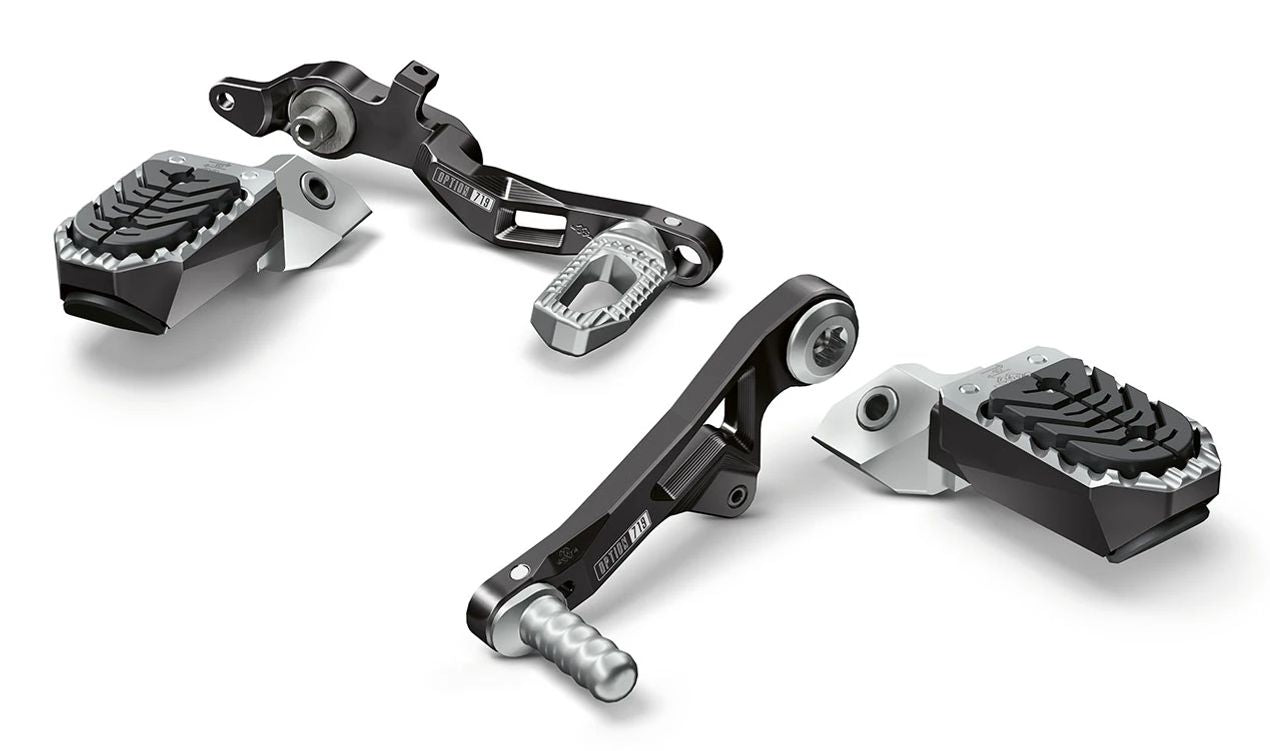 Reposapiés conductor izquierdo regulable Shadow OEM 46719829537 para motos BMW R1200GS, R1250GS, F750GS, F850GS... y más. Original BMW Motorrad.