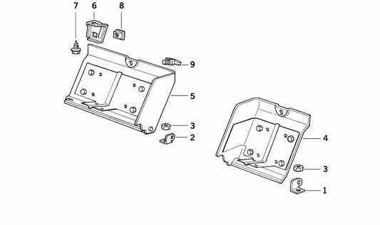 Soporte izquierdo OEM 51478108407 para BMW E31. Original BMW.