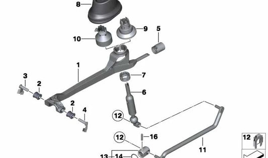 Hebel für BMW X3 F25 (OEM 25117588033). Original BMW
