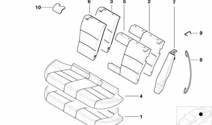 Paramento Isofix OEM 52207009904 para BMW Serie 3 E46. Original BMW.