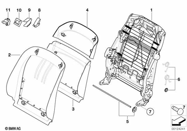 Panel trasero de cuero para BMW X5 E70, X6 E71 (OEM 52107232894). Original BMW