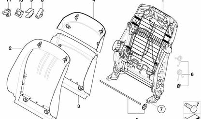 Clip de revestimiento inferior OEM 52109120537 para BMW E70, E71, E72. Original BMW.