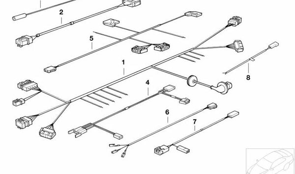 Cableado sensor temperatura exterior/reloj digital OEM 61119401604 para BMW E36. Original BMW.