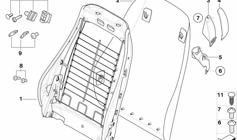 Guide de la courroie de gauche pour BMW Z4 E85 (OEM 52107053933). BMW d'origine.