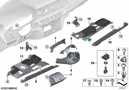 Mounting Elements Set for BMW X5 F15, F85, X6 F16, F86 (OEM 51459396731). Original BMW