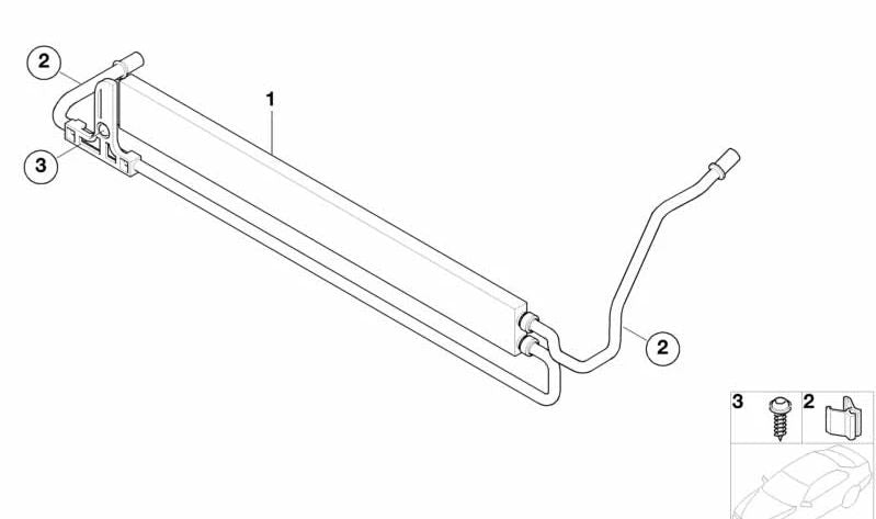 Soporte de radiador OEM 17217507980 para BMW E60, E61, E63, E64, E65, E66. Original BMW.