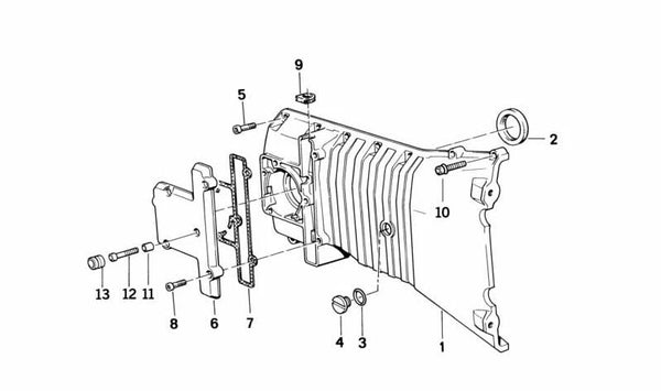 Tapa de la caja de distribución OEM 11141460273 para BMW Motorrad K 75, K 100, K 100 LT, K 100 RS, K 100 RT. Original BMW Motorrad.