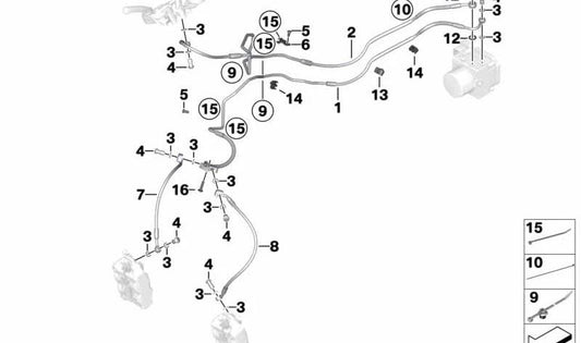 Anel de vedação com saia de elastômero OEM 34327723188 para BMW Motorrad S 1000 RR, HP4... e muito mais. Originais BMW Motorrad.