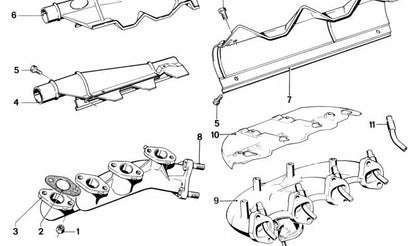 Abschirmblech per la serie BMW 5 E12 (OEM 11631252146). BMW originale