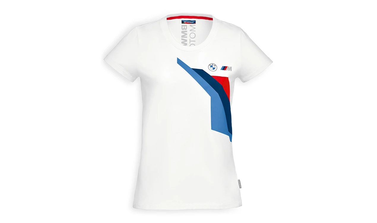 T-shirt Motorsport da donna bianca XS OEM 76615A81395 per BMW. BMW originale.